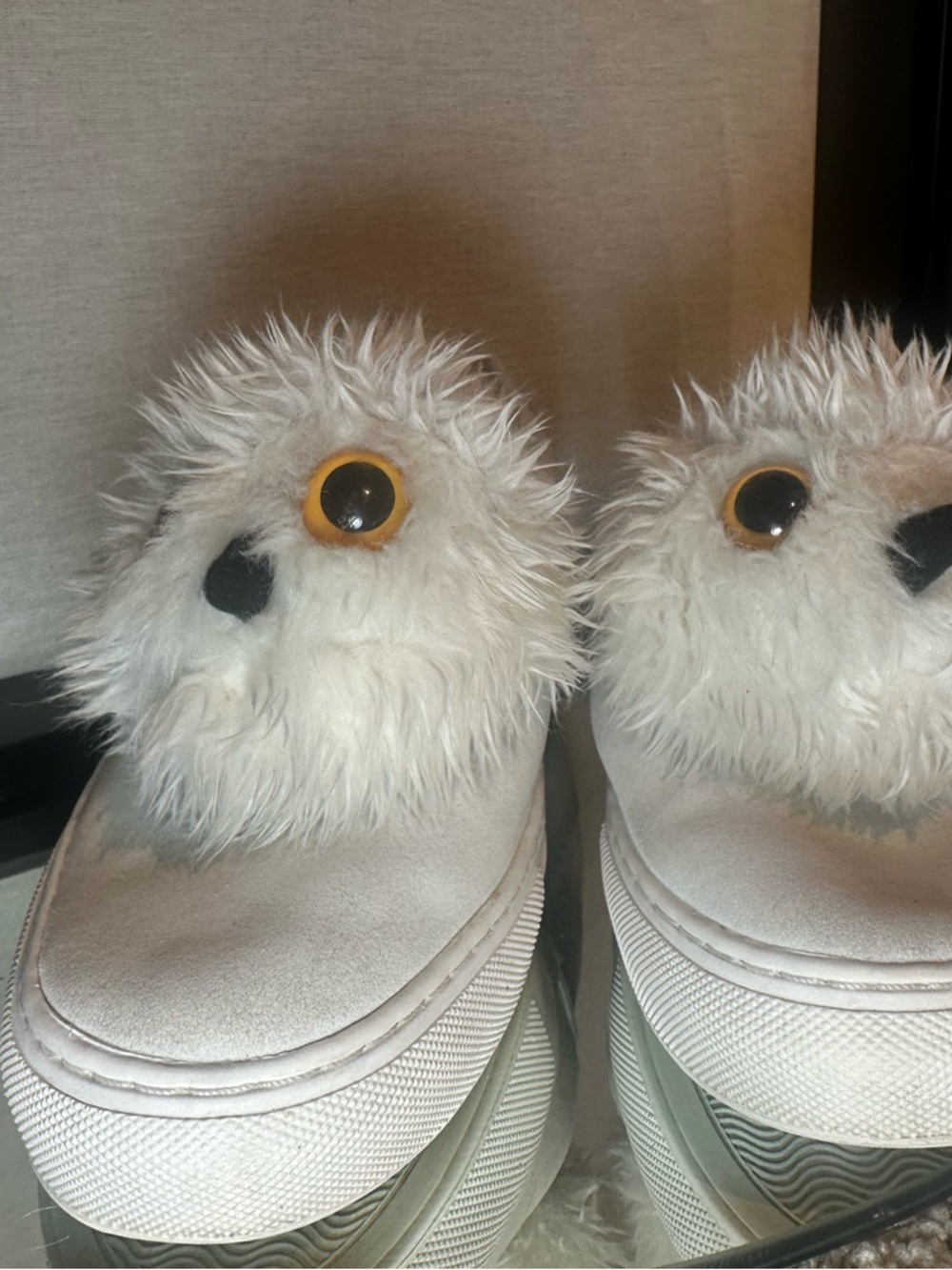 Katy Perry Owl Slip-On S suede Sneakers 7.5 white novelty - Picture 7 of 12